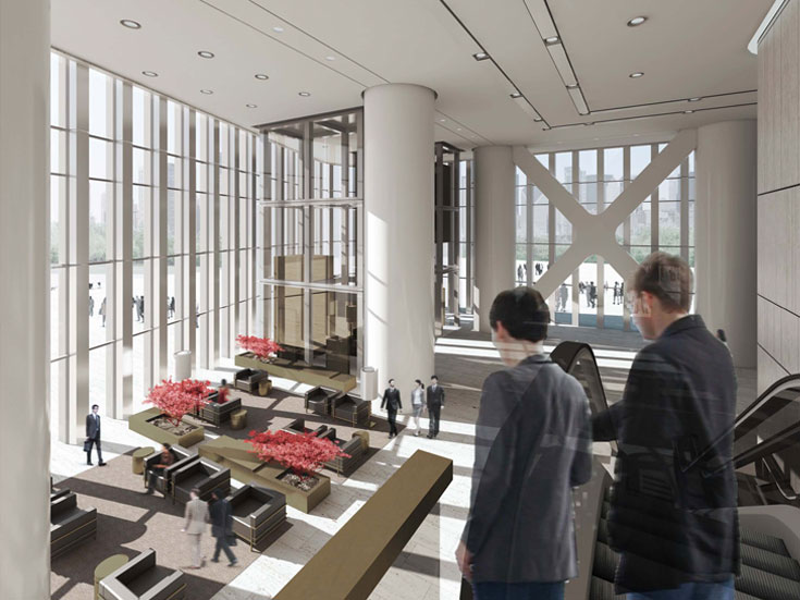 上海綠地廣場(chǎng)大廈寫字樓大廳設(shè)計(jì)-第2張圖片-上海古都建筑設(shè)計(jì)集團(tuán) 上海綠地廣場(chǎng)大廈寫字樓大廳設(shè)計(jì)-第2張圖片-上海古都建筑設(shè)計(jì)集團(tuán)