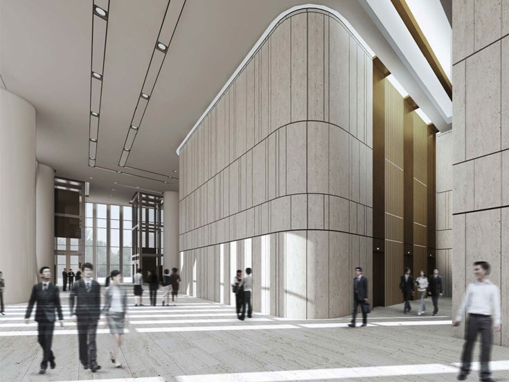 上海綠地廣場(chǎng)大廈寫字樓大廳設(shè)計(jì)-第3張圖片-上海古都建筑設(shè)計(jì)集團(tuán) 上海綠地廣場(chǎng)大廈寫字樓大廳設(shè)計(jì)-第3張圖片-上海古都建筑設(shè)計(jì)集團(tuán)