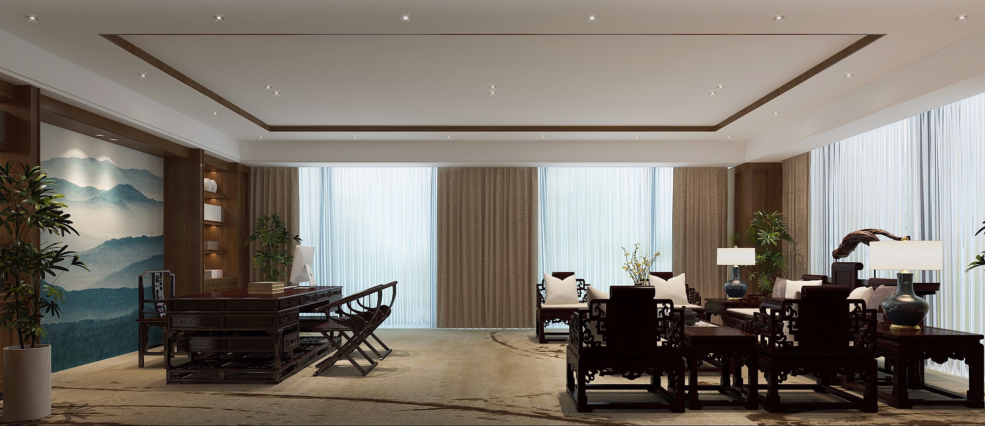 古典大氣老板辦公室裝修設(shè)計-第7張圖片-上海古都建筑設(shè)計集團(tuán) 古典大氣老板辦公室裝修設(shè)計-第7張圖片-上海古都建筑設(shè)計集團(tuán)