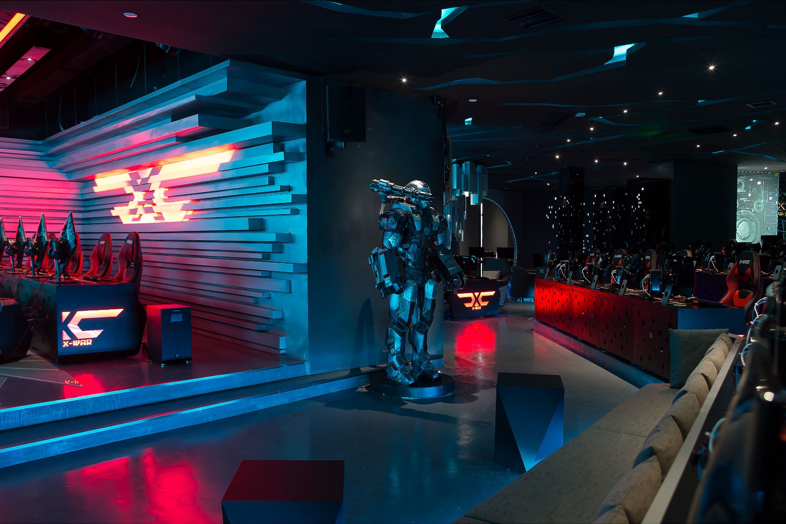 普陀區(qū)現(xiàn)代科技風格網(wǎng)吧裝修設(shè)計-第4張圖片-上海古都建筑設(shè)計集團