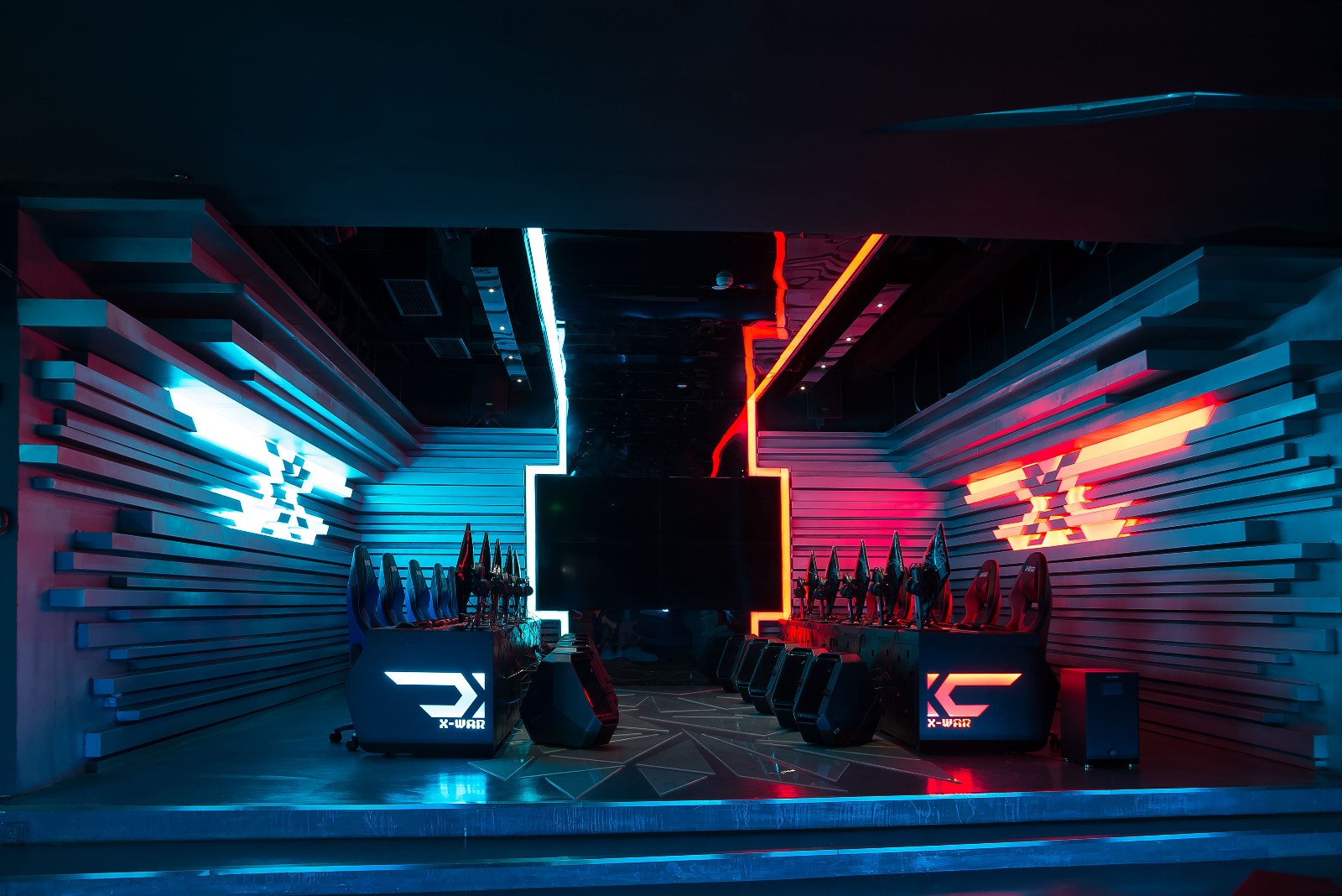 普陀區(qū)現(xiàn)代科技風格網(wǎng)吧裝修設(shè)計-第3張圖片-上海古都建筑設(shè)計集團