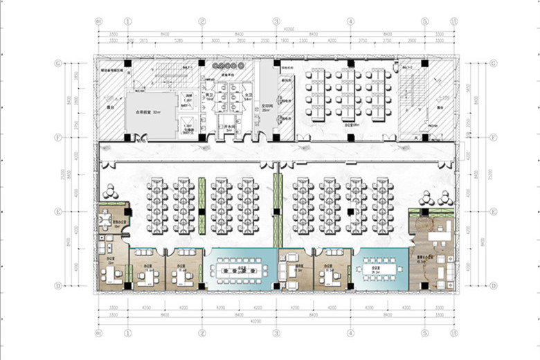 新能源科技公司辦公室設(shè)計布局方案-辦公室裝修設(shè)計效果圖-第2張圖片-上海古都建筑設(shè)計集團