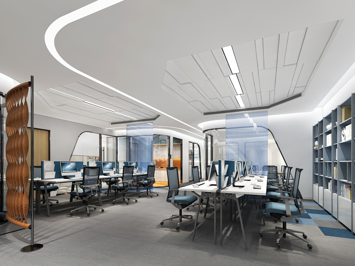 4300平米醫(yī)療公司辦公空間設(shè)計(jì)布局-辦公室裝修設(shè)計(jì)效果圖-第2張圖片-上海古都建筑設(shè)計(jì)集團(tuán)