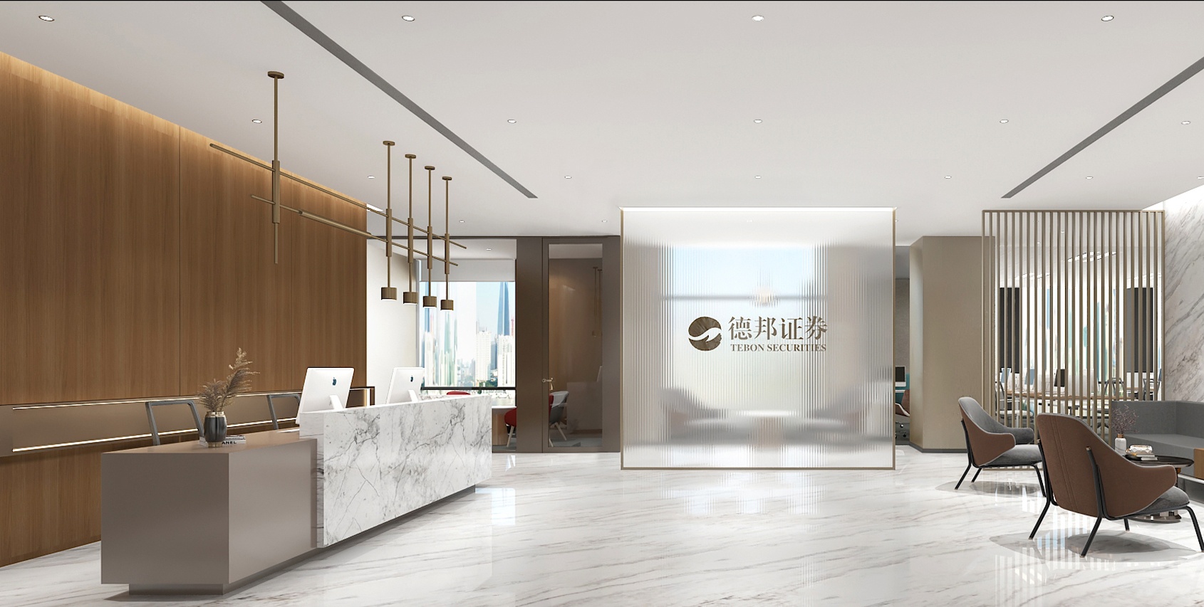 2100平金融機(jī)構(gòu)辦公室設(shè)計布局方案-辦公室裝修設(shè)計效果圖-第6張圖片-上海古都建筑設(shè)計集團(tuán)